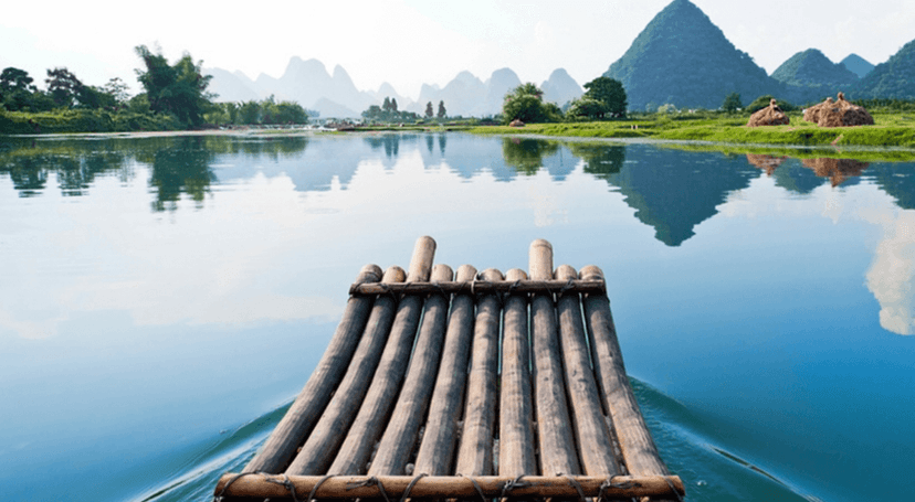 Promenade en radeau à Pu Luong, douceur au fil de l’eau
