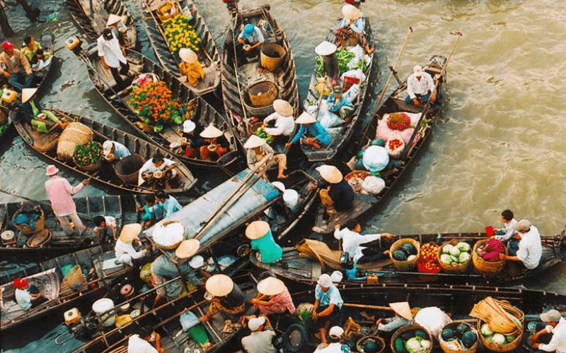 Marché flottant de Cai Rang, l’âme vivante du Mékong